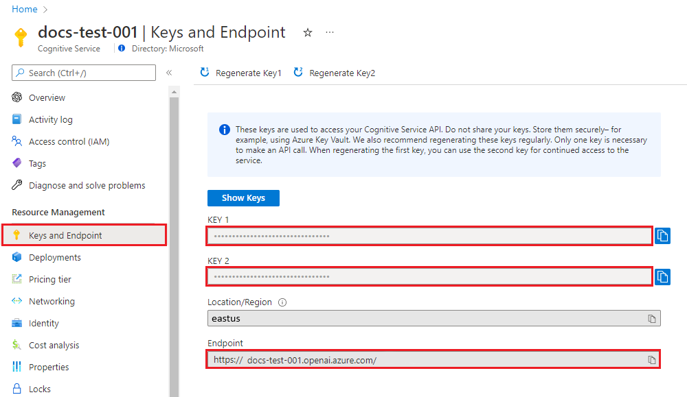 End point and Key